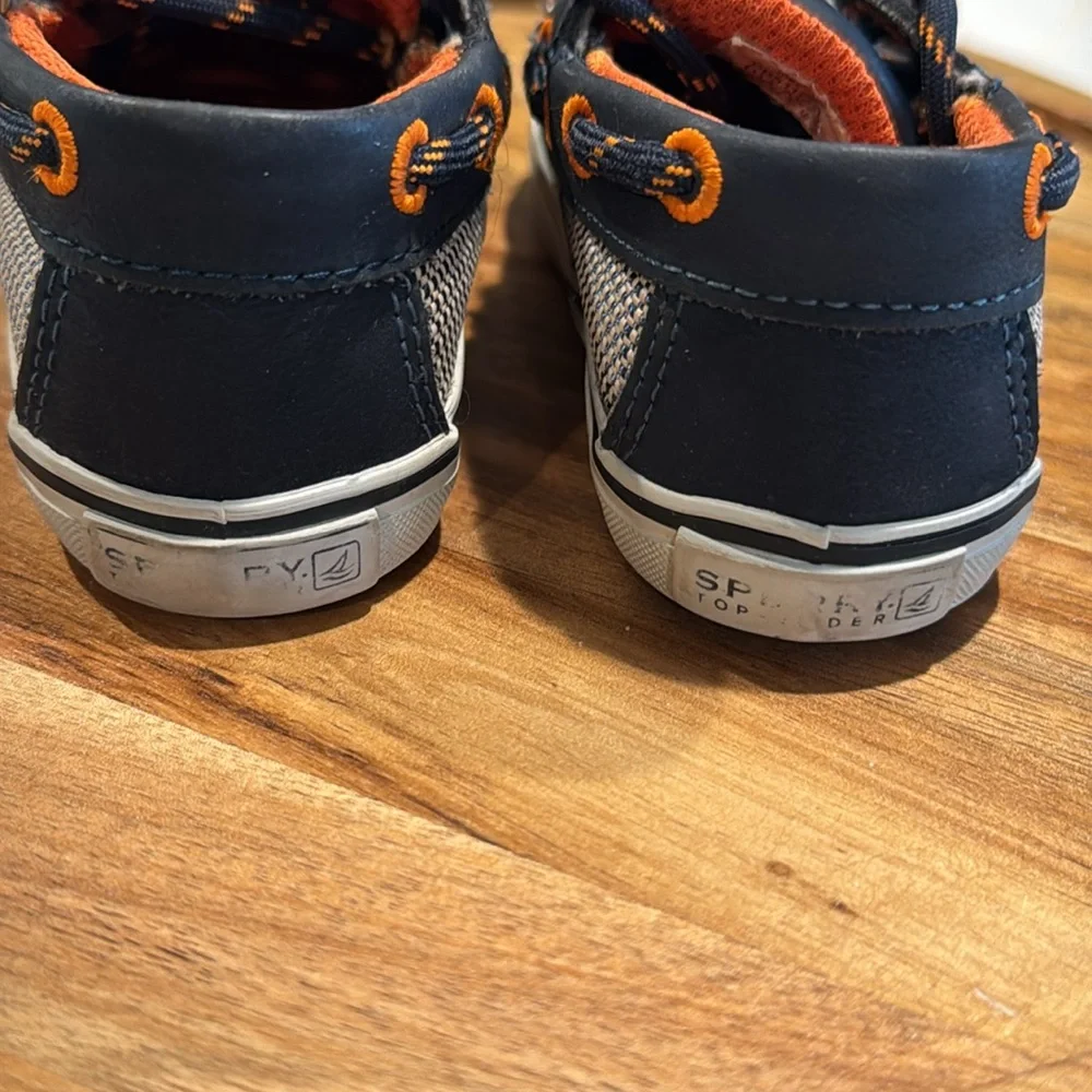 Sperry Top-Sider Toddler Intrepid Boat Shoes Navy & Orange‎ Size 3M